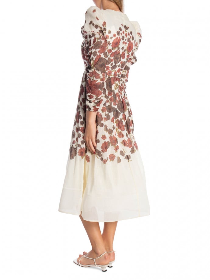 MALINA KLÄNNING LEONI SILK WINE PEONY