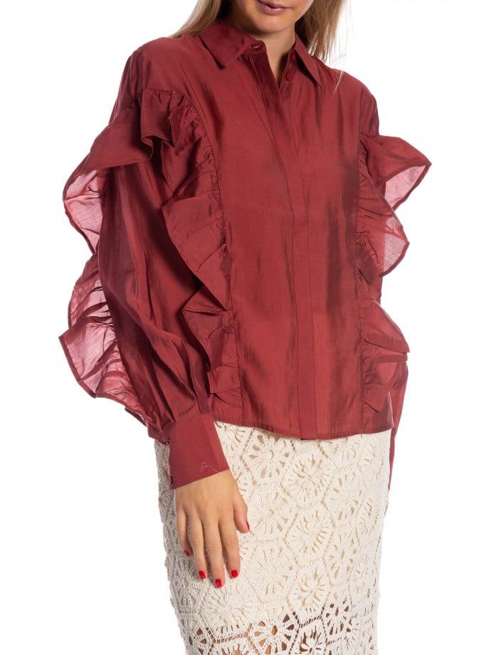 COPENHAGEN MUSE SKJORTA MOLLY RED PEAR
