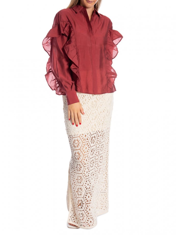 COPENHAGEN MUSE SKJORTA MOLLY RED PEAR