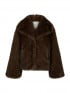 NEO NOIR JACKA STEPHANIE FAUX FUR BROWN