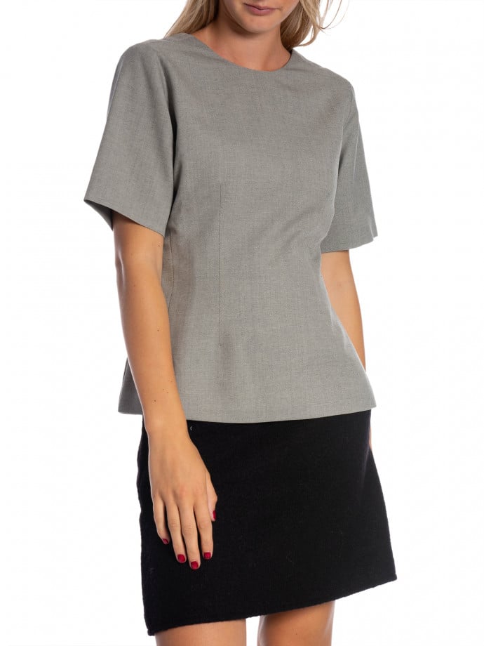 LEVETE ROOM TOPP NELLY 2 LIGHT GREY MELANGE
