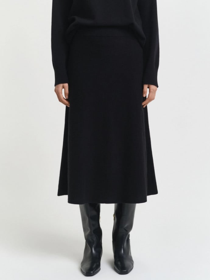 GANT KJOL SUPERFINE LAMBSWOOL BLACK