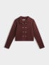 COPPEROSE KOFTA CLASSIC DOUBLE GOLD BUTTONS BURGUNDY