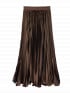 KJOL ELEGANT PLEATED CHOCOLATE