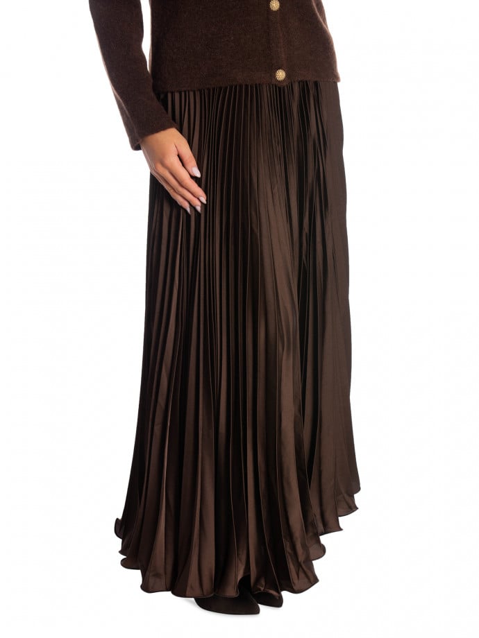 KJOL ELEGANT PLEATED CHOCOLATE