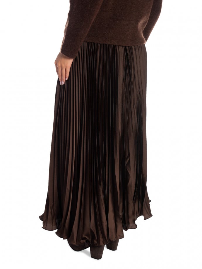 KJOL ELEGANT PLEATED CHOCOLATE