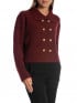 COPPEROSE KOFTA CLASSIC DOUBLE GOLD BUTTONS BURGUNDY