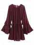 COPPEROSE KLÄNNING RUFFLE BURGUNDY