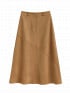 COPPEROSE KJOL SUEDE CAMEL