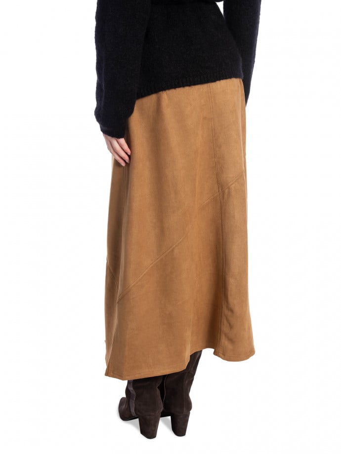 COPPEROSE KJOL SUEDE CAMEL