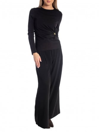 MALINA TOPP MAILEY BROOCH BLACK