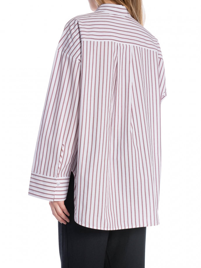 BY MALENE BIRGER SKJORTA DERRIS CABERNET STRIPE