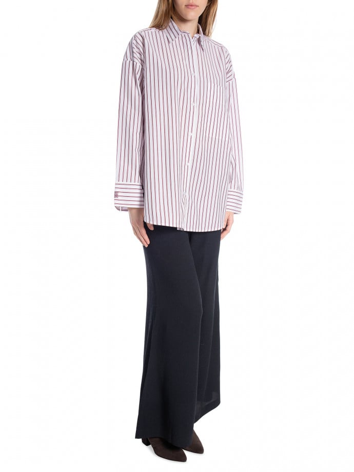 BY MALENE BIRGER SKJORTA DERRIS CABERNET STRIPE