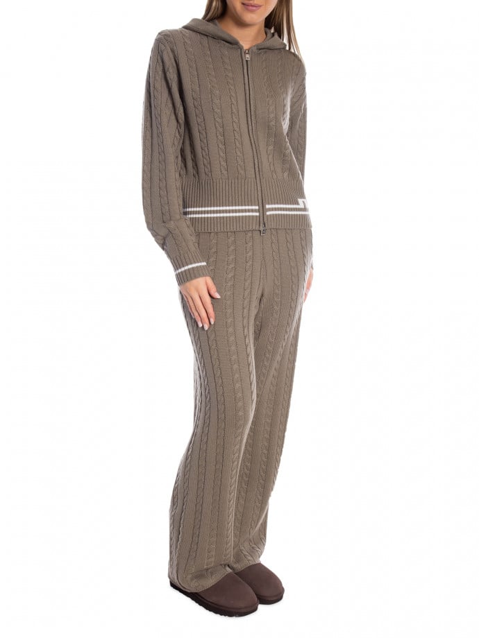 J.LINDEBERG TRÖJA CAMILLA CABLE WOOL BRINDLE