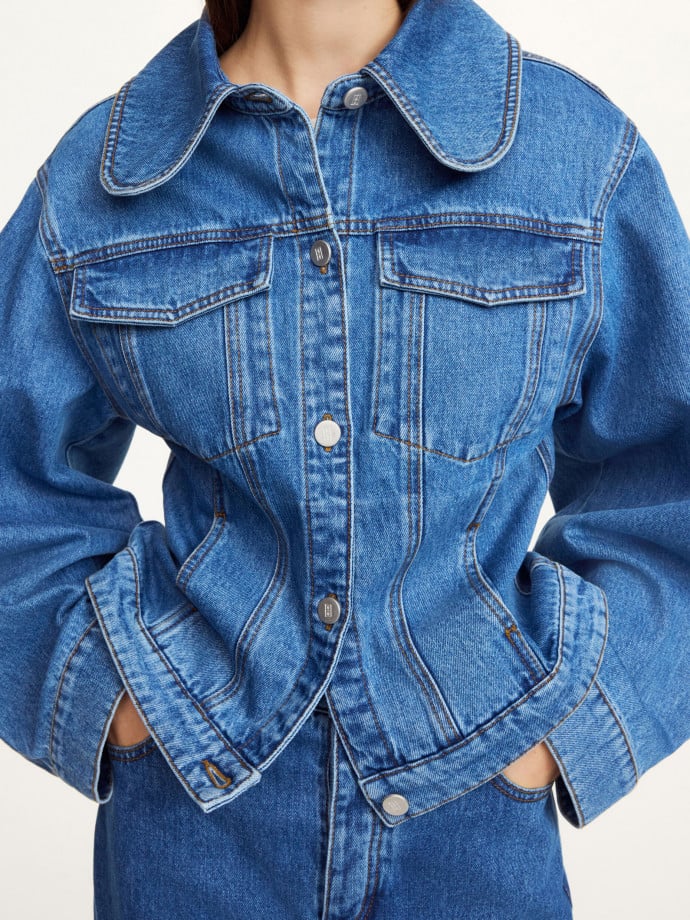 BY MALENE BIRGER JACKA VILLIES MID BLUE