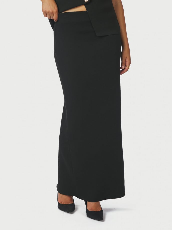 NEO NOIR KJOL HANSA SMOOTH BLACK