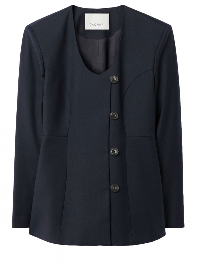 DAGMAR KAVAJ SB COLLARLESS DARK NAVY