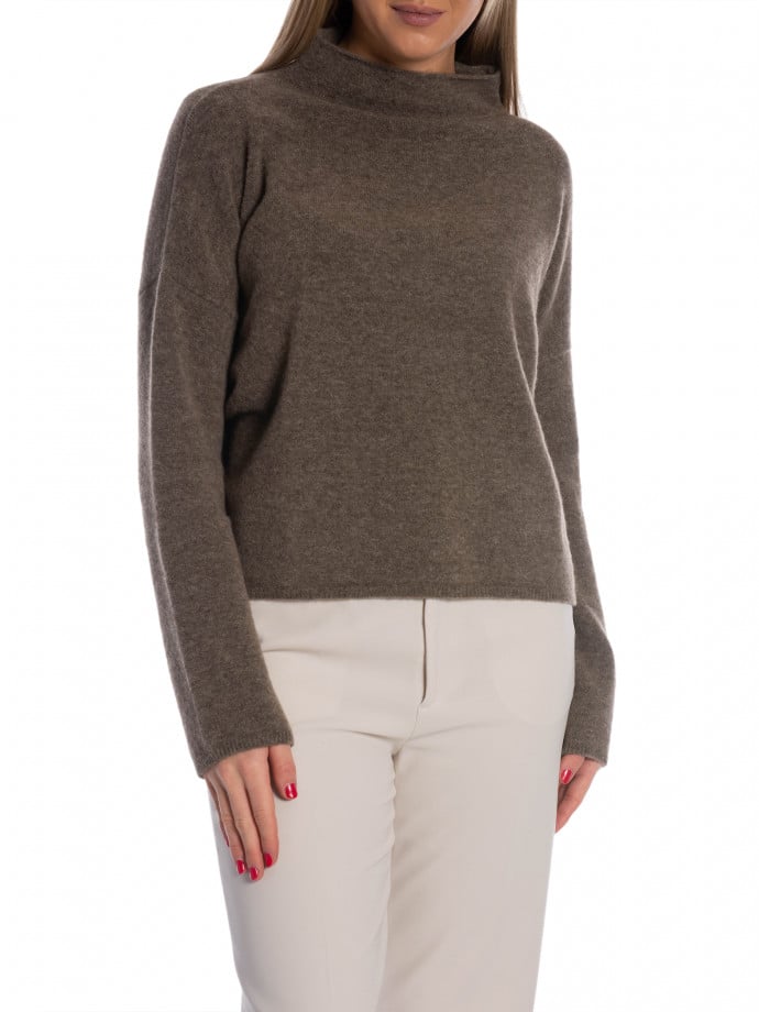 FILIPPA K TRÖJA MIKA YAK DARK TAUPE MELANGE