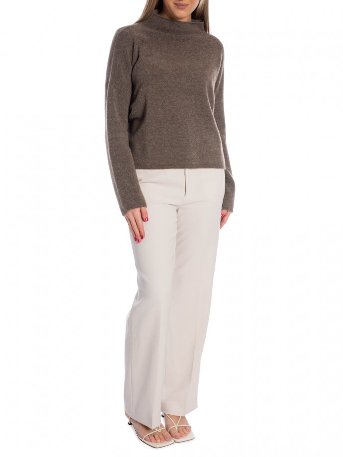 FILIPPA K TRÖJA MIKA YAK DARK TAUPE MELANGE