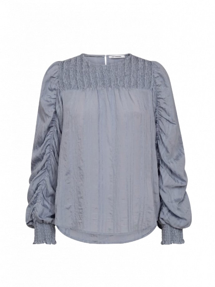 CO'COUTURE BLUS KESI DRAPE SLEEVE PALE BLUE