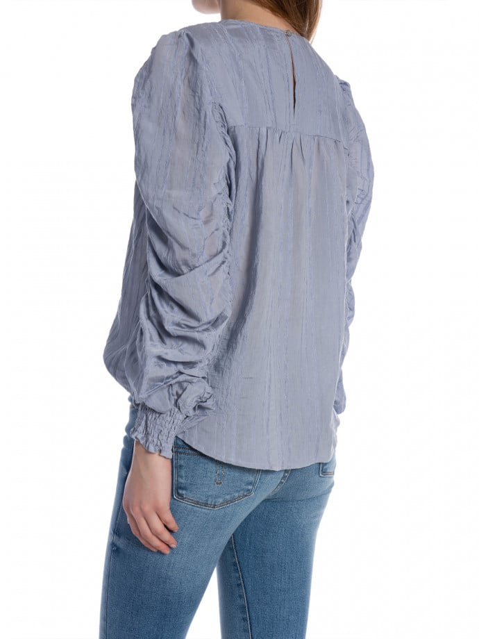 CO'COUTURE BLUS KESI DRAPE SLEEVE PALE BLUE