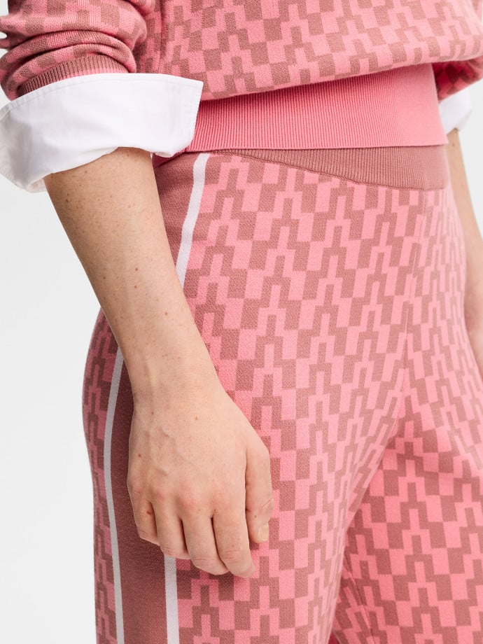 J.LINDEBERG BYXA KERA JACQUARD STACK ROSE