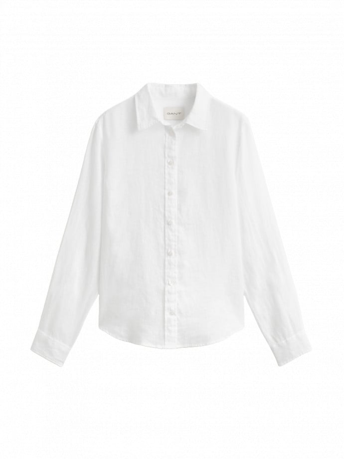 GANT SKJORTA REG LINEN WHITE