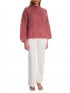 TRÖJA MOHAIR MANCHE 3/4 ROSA