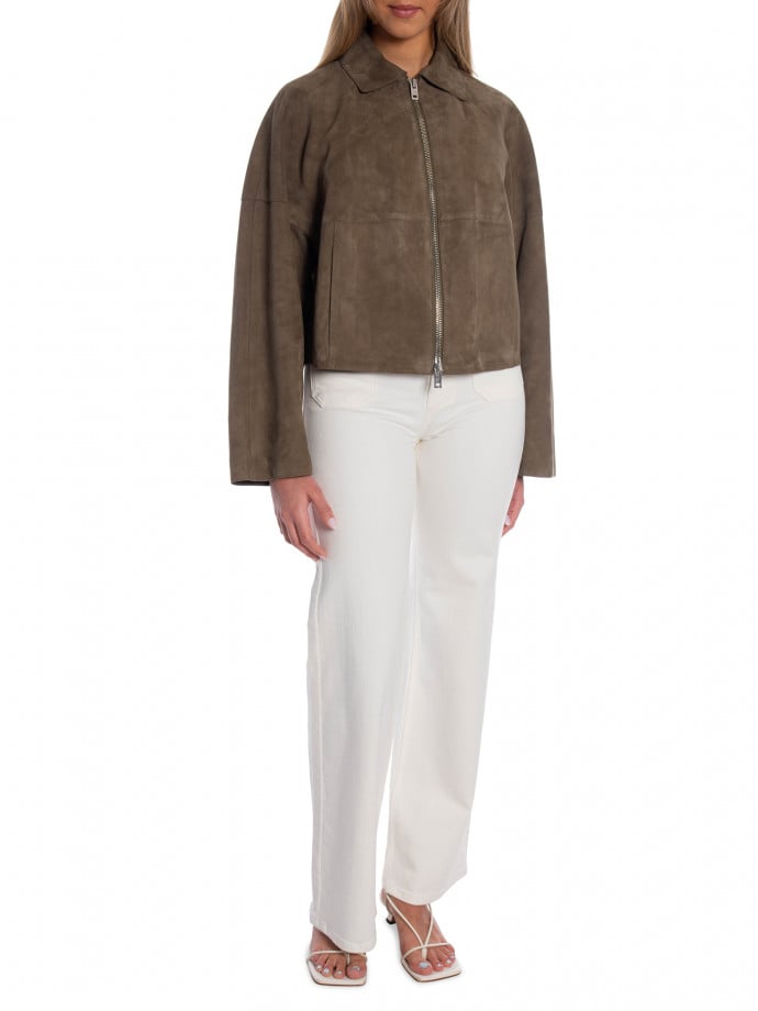 FILIPPA K JACKA SUEDE COACH OLIVE GREEN