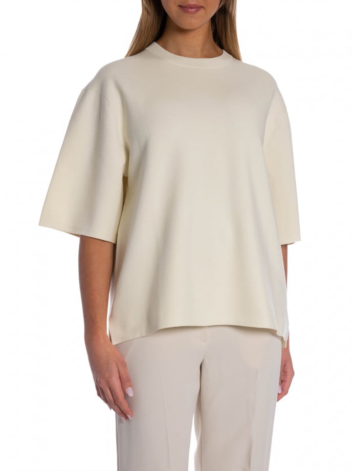 FILIPPA K TOPP MILANO KNIT CALICO WHITE