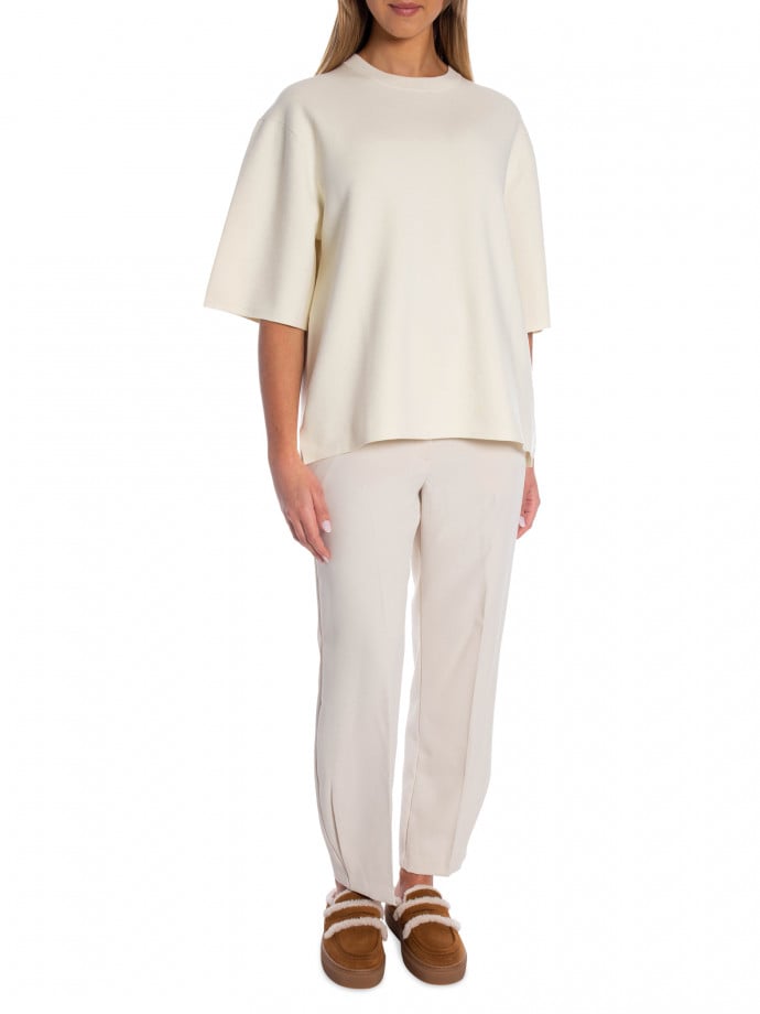 FILIPPA K TOPP MILANO KNIT CALICO WHITE