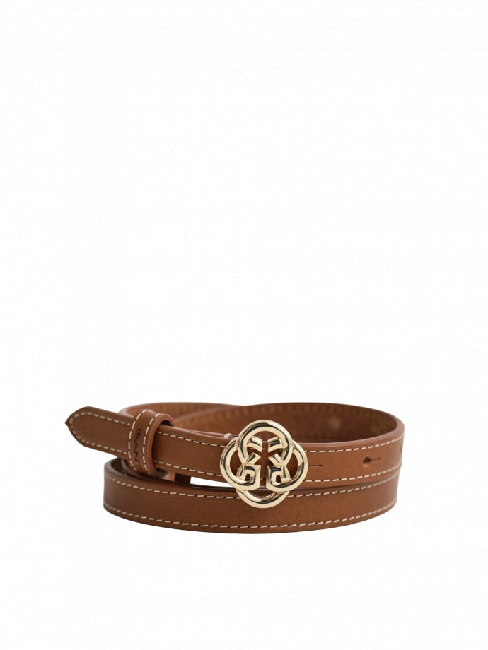 GANT SKÄRP MONOGRAM BUCKLE COGNAC 