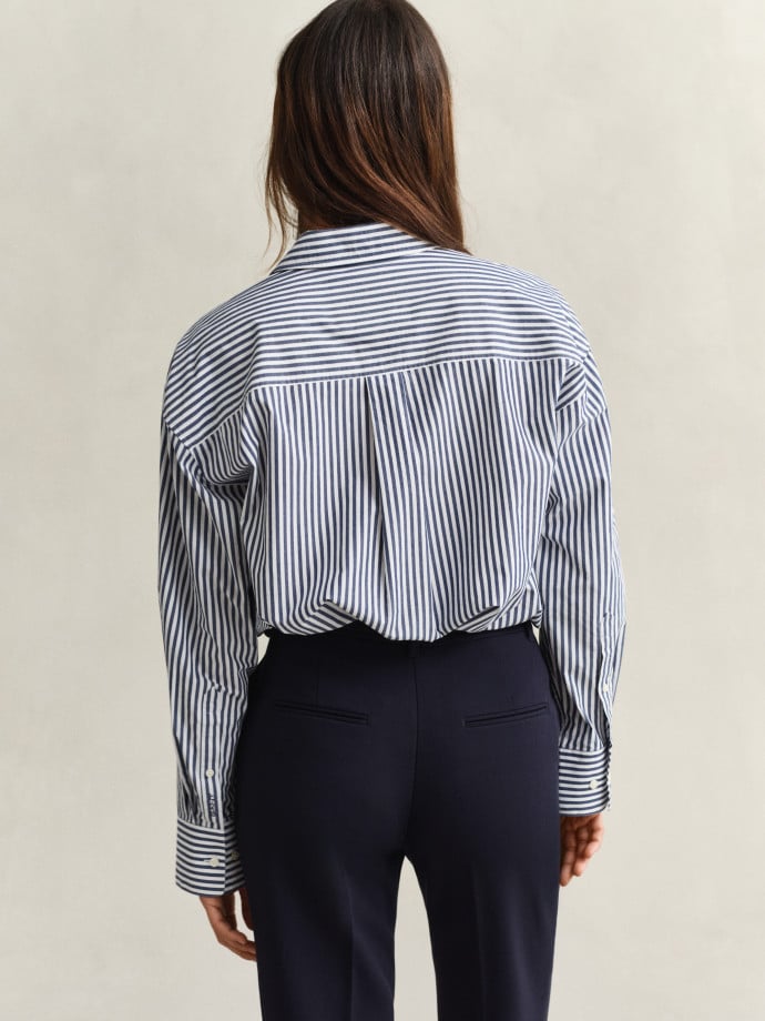 GANT SKJORTA REL STRIPE POPLIN LS RICH NAVY