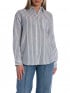 GANT SKJORTA REL STRIPED LINEN LS EVENING BLUE 