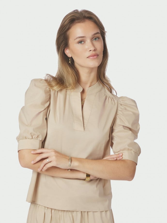 NEO NOIR BLUS ROELLA POPLIN DARK SAND