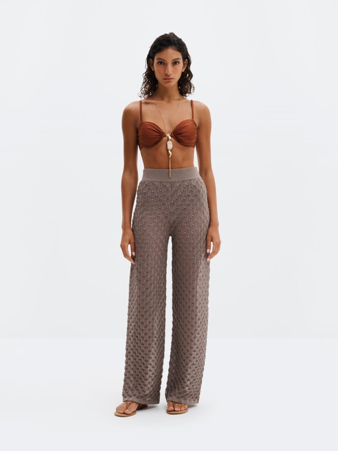 MALINA BYXA ALISSA KNITTED TAUPE 