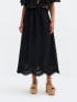 MALINA KJOL CHARA BRODERI ANGLAIS MAXI BLACK
