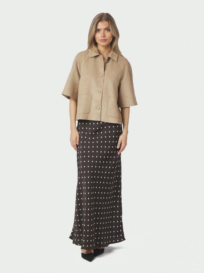 NEO NOIR KJOL VISO DOT DARK BROWN
