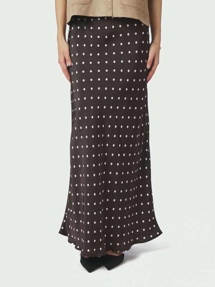 NEO NOIR KJOL VISO DOT DARK BROWN
