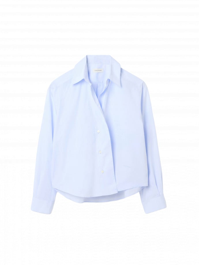 DAGMAR SKJORTA CROPPED LIGHT BLUE