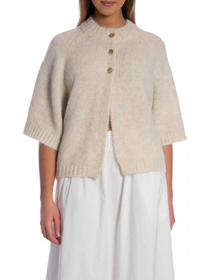 NEO NOIR KOFTA BENUTA FLUFFY KNIT OFF WHITE