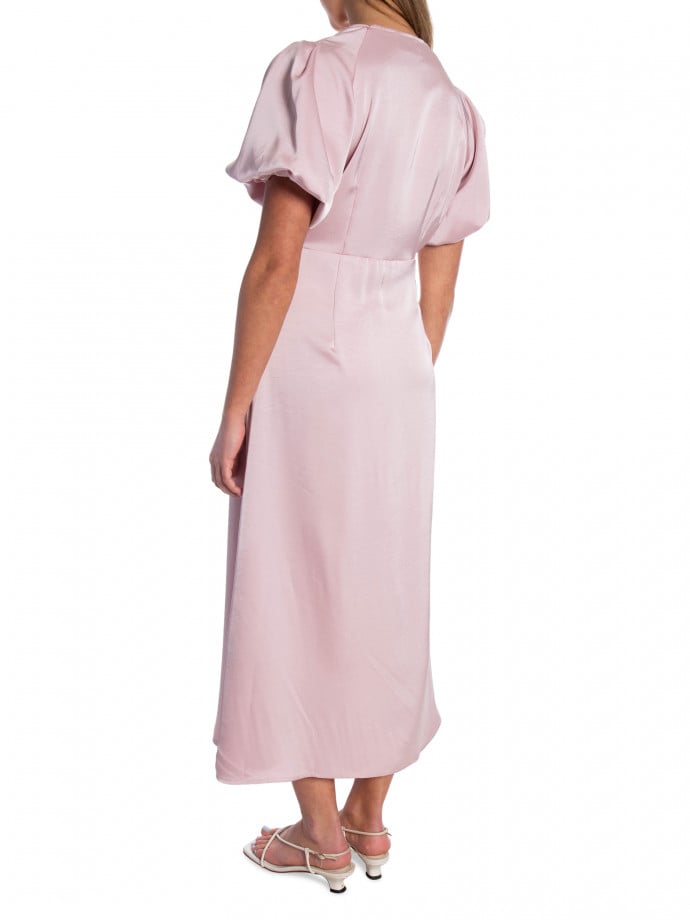 NEO NOIR KLÄNNING ILLANA HEAVY SATEEN DUSTY ROSE