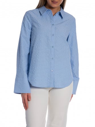 MBYM SKJORTA PHOEBE KIWA CHECK LIGHT BLUE 