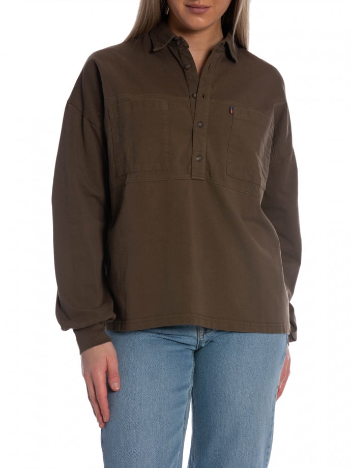 LEXINGTON SKJORTA LEONORA DARK GREEN