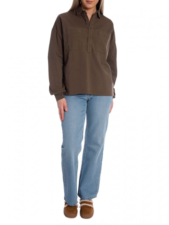 LEXINGTON SKJORTA LEONORA DARK GREEN
