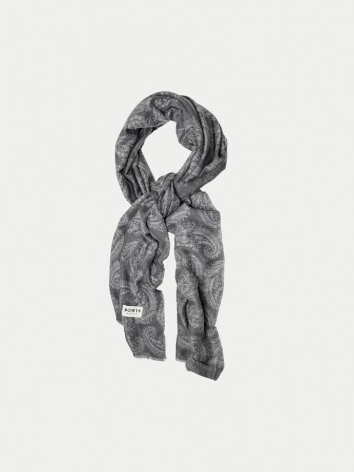 BOW19 DETAILS SJAL SOFT PAISLEY GREY