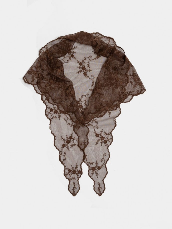 BOW19 DETAILS SJAL LACE BROWN