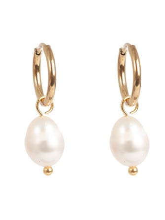 A&C OSLO ÖRHÄNGEN CREOL FRESHWATER PEARL STEEL