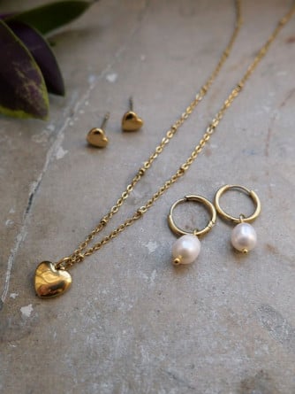 A&C OSLO ÖRHÄNGEN CREOL FRESHWATER PEARL STEEL