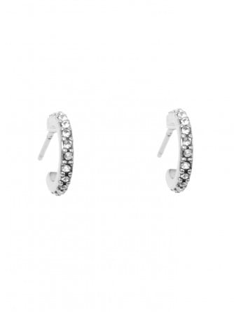A&C OSLO ÖRHÄNGE CREOL 10 MM CLEAR CRYSTAL SILVER